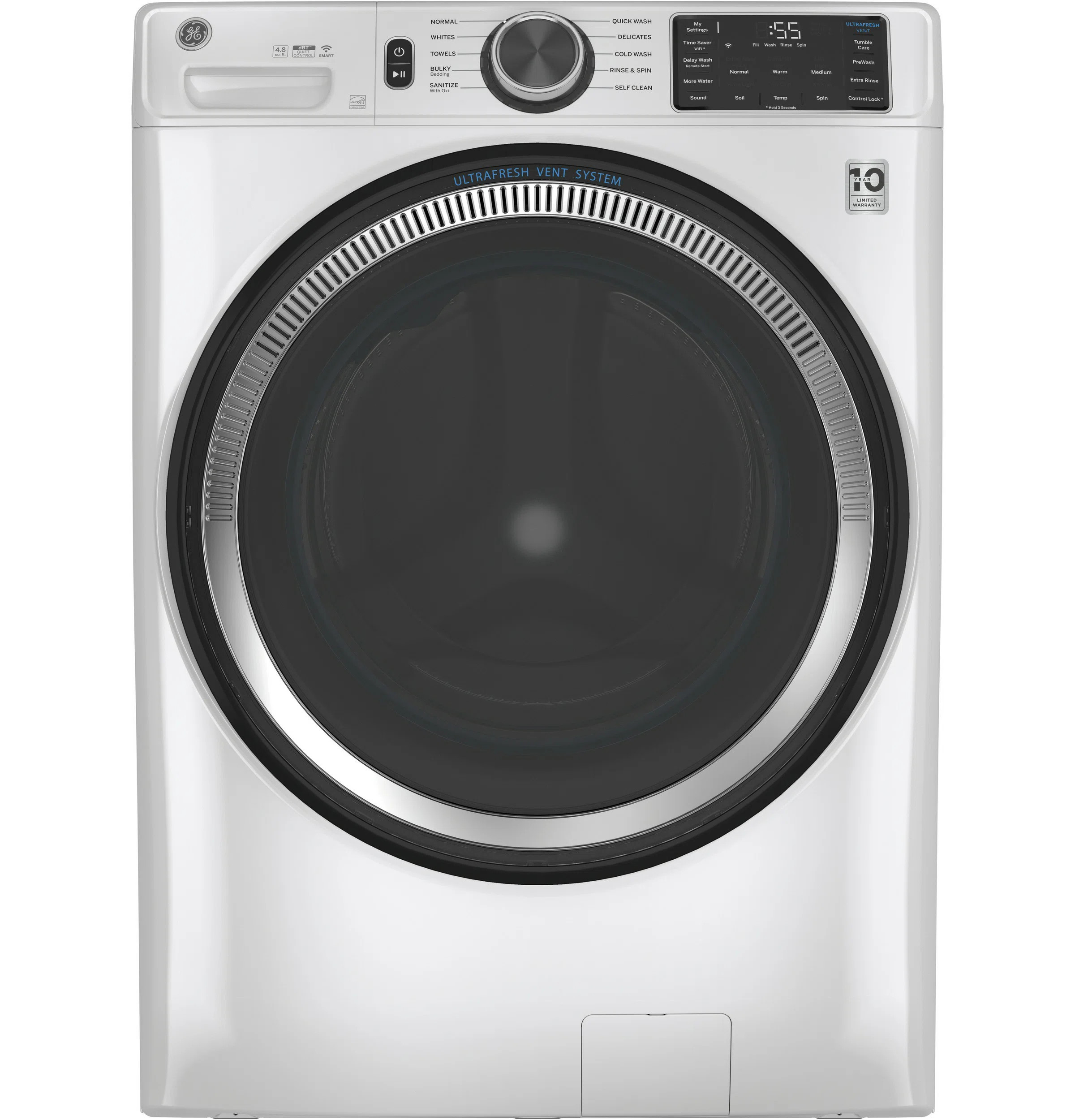 GE Appliances Smart 4.8 cu. ft. Energy Star Front Load Washer with Odorblock GFW550SSNWW | Wayfair North America