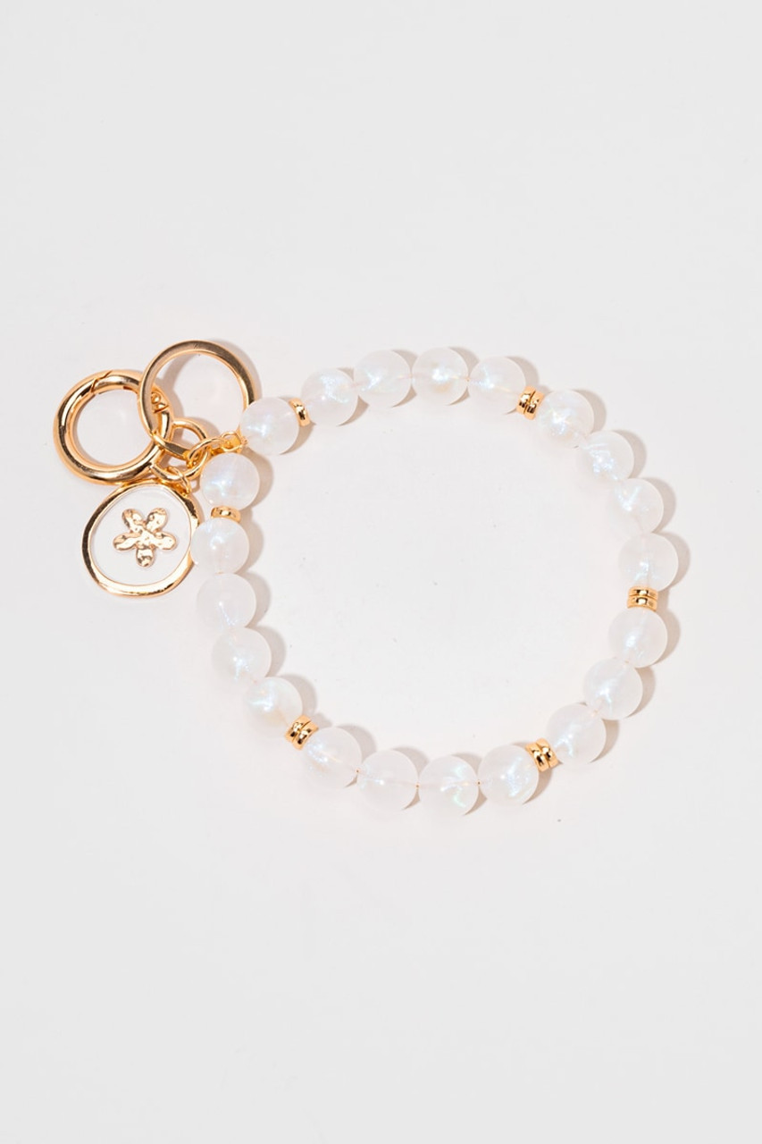 Lizzie Flower Charm Beaded Bracelet | Francesca's