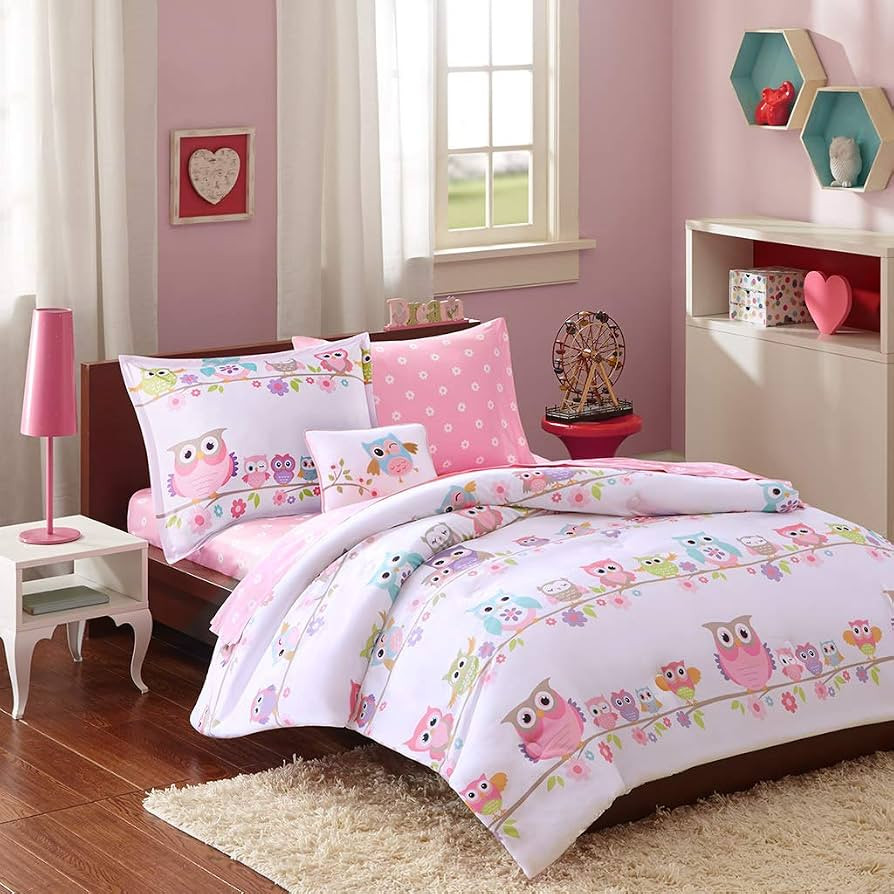 Mi Zone Kids Wise Wendy Bag in A Bag Sets For Girls, Owl Kids Girl Bedding Set – Ultra Soft Mic... | Amazon (US)