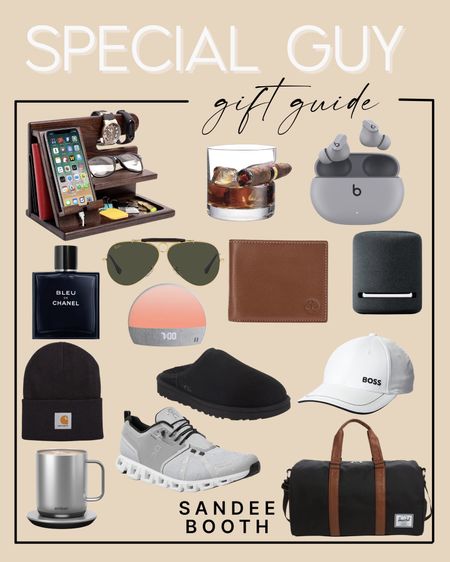 gift guide for special guy in your life / gifts for him / gifts for your spouse / ugg slippers / echo speaker / phone stand / wmber mug / duffel bag / raybans / wallet / whiskey glass / catch sleep machine 

#LTKSeasonal #LTKHoliday #LTKmens