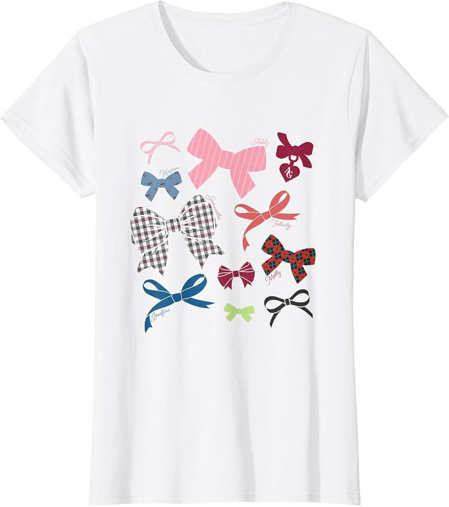 Amazon.com: American Girl - Iconic Hair Bows T-Shirt, Women, White, Large : Clothing, Shoes & Jewelry | Amazon (US)