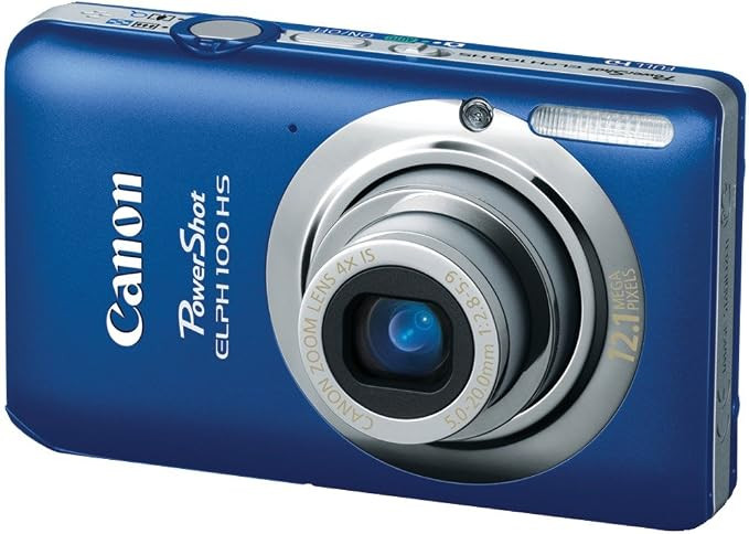 Canon PowerShot ELPH 100 HS 12.1 MP CMOS Digital Camera with 4X Optical Zoom (Blue) | Amazon (US)