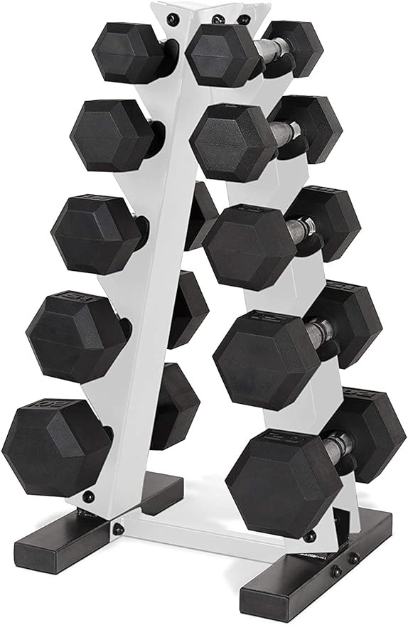CAP Barbell 150 LB Dumbbell Set with Rack, Color Series | Amazon (US)
