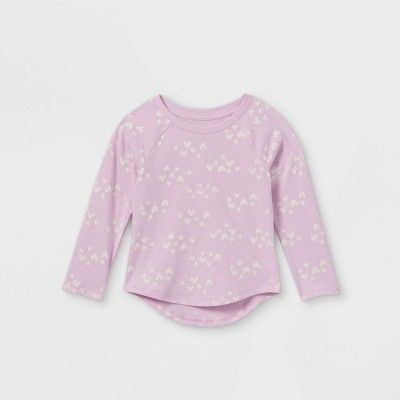 Toddler Girls' Heart Long Sleeve T-Shirt - Cat & Jack™ Purple | Target