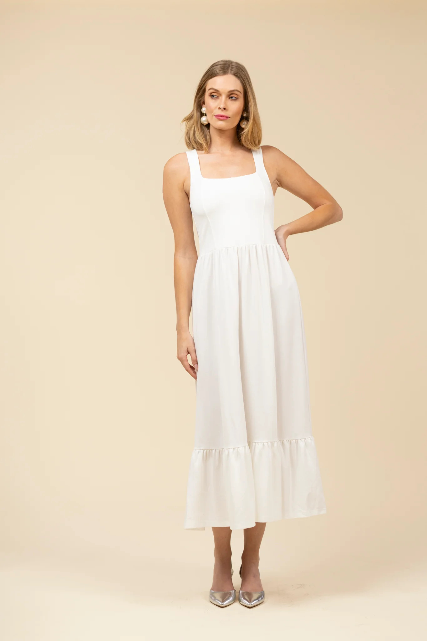The Bernadette Dress - Off White | Smith and Quinn