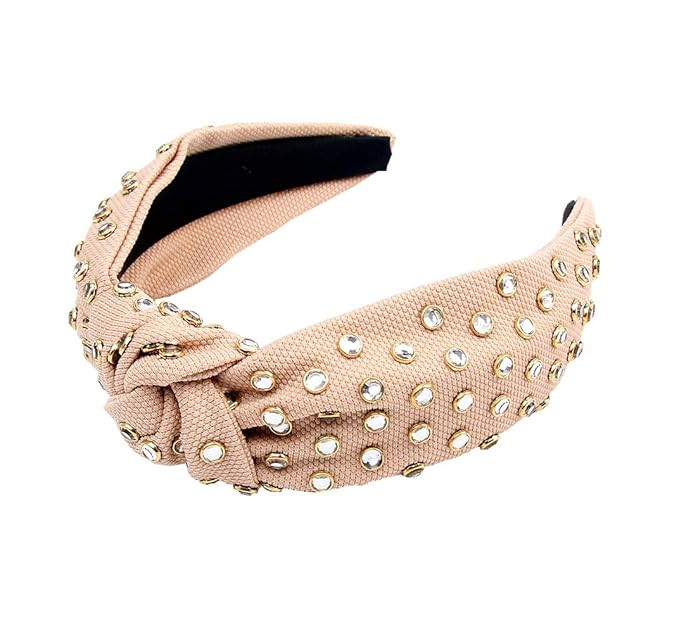Womens Rhinestone Headbands Twist Knot Hair Hoop Headbands Accessories For Women Girl Bohemian Ha... | Amazon (US)