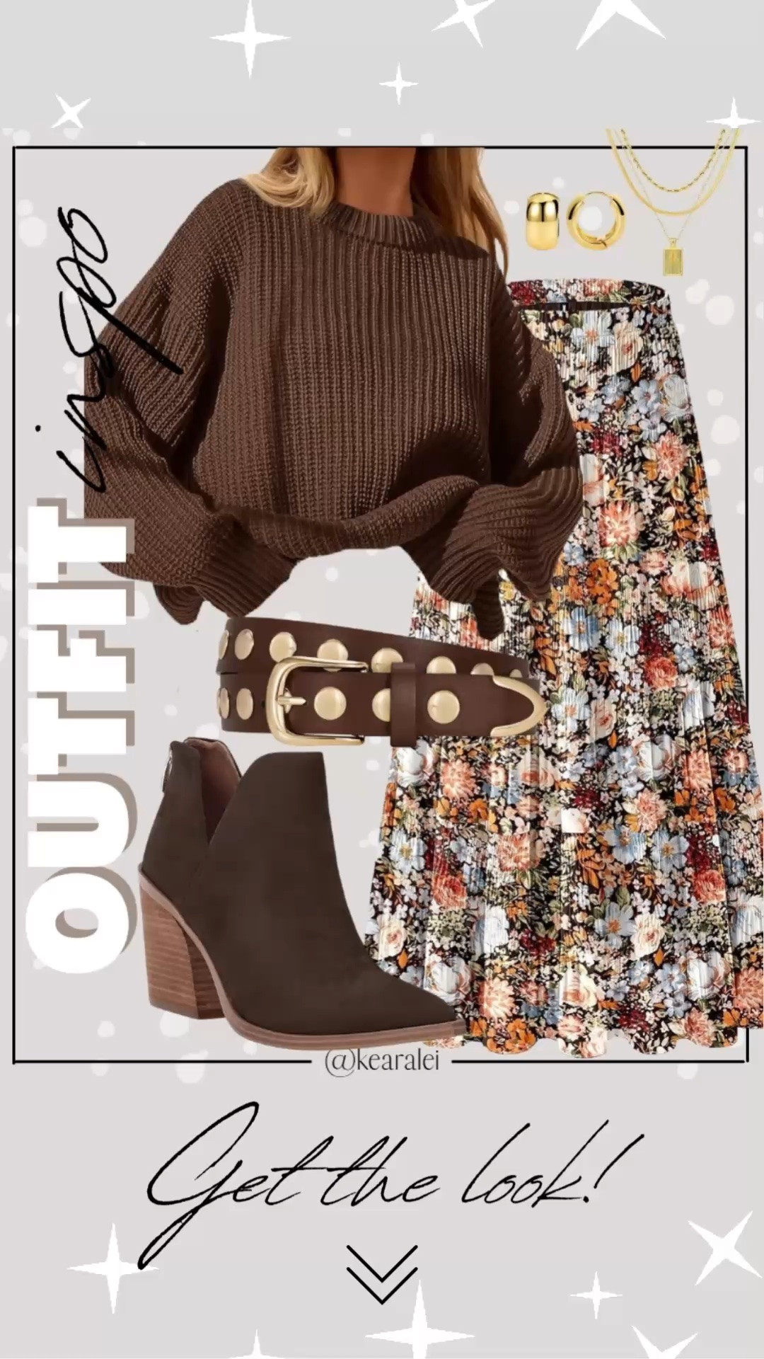 Teacher outfits fall outfit work outfit workwear business casual Amazon fashion chunky oversized brown sweater with fall floral midi skirt maxi skirt long chiffon skirt with pockets chocolate brown suede pointed toe booties stacked heel brown leather studded belt and gold jewelry || teacher outfit teaching back to school looks  business casual outfits #teacher #work #workwear #business #Casual #amazon #target #school #teaching #outfit #outfits
.
.
.
Amazon fashion, teacher outfits, business casual, casual outfits, neutrals, street style, Midi skirt, Maxi Dress, Swimsuit, Bikini, Travel, skinny Jeans, Puffer Jackets, Concert Outfits, Cocktail Dresses, Sweater dress, Sweaters, cardigans Fleece Pullovers, hoodies, button-downs, Oversized Sweatshirts, Jeans, High Waisted Leggings, dresses, joggers, fall Fashion, winter fashion, leather jacket, Sherpa jackets, Deals, shacket, Plaid Shirt Jackets, lounge set, Date Night Outfits, Vacation outfits, Mom jeans, shorts, sunglasses,  Romper, jumpsuit, Airport outfits, biker shorts, Weekender bag, plus size fashion, Stanley cup tumbler, Work blazers, Work Wear, workwear

boots booties tall over the knee, ankle boots, Chelsea boots, combat boots, pointed toe, chunky sole, heel, high heels, sneakers, slip on shoes, Nike, adidas, vans, dr. marten’s, ugg slippers, golden goose, sandals, high heels, loafers, Birkenstock Birkenstocks, Steve Madden, Target, Abercrombie and fitch, Amazon, Shein, Nordstrom, H&M, forever 21, forever21, Walmart, asos, Nordstrom rack, Nike, adidas, Vans, Quay, Tarte, Sephora, lululemon, free people, j crew jcrew factory, old navy

#LTKootd #LTKSeasonal #LTKWorkwear