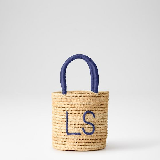 Hand Embroidered Raffia Handbag | Mark and Graham