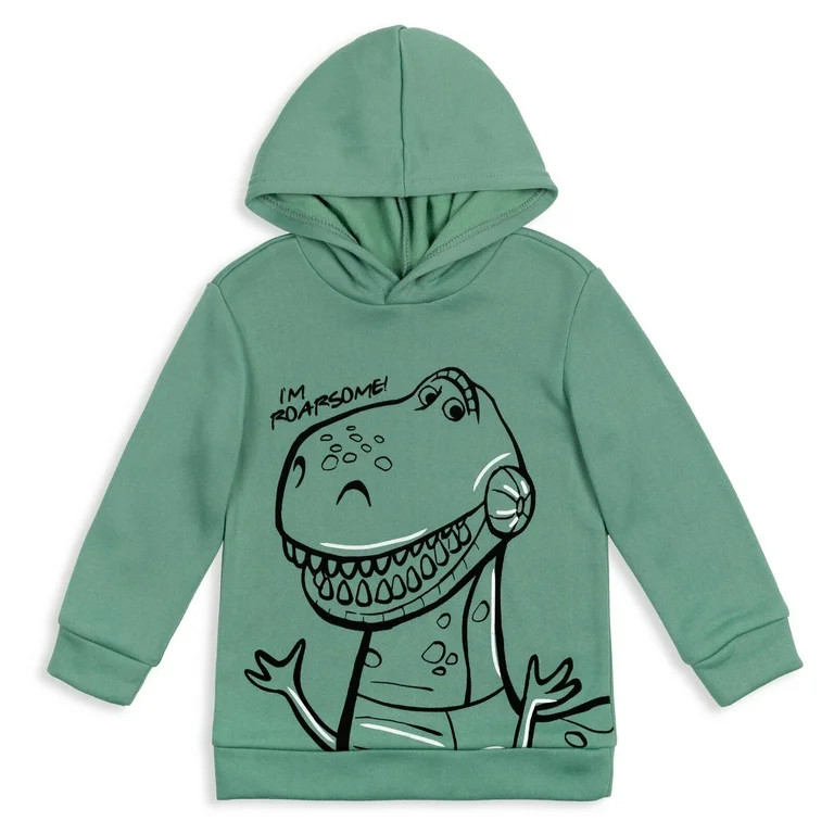 Disney Pixar Toy Story Rex Toddler Boys Fleece Pullover Hoodie Green 4T | Walmart (US)