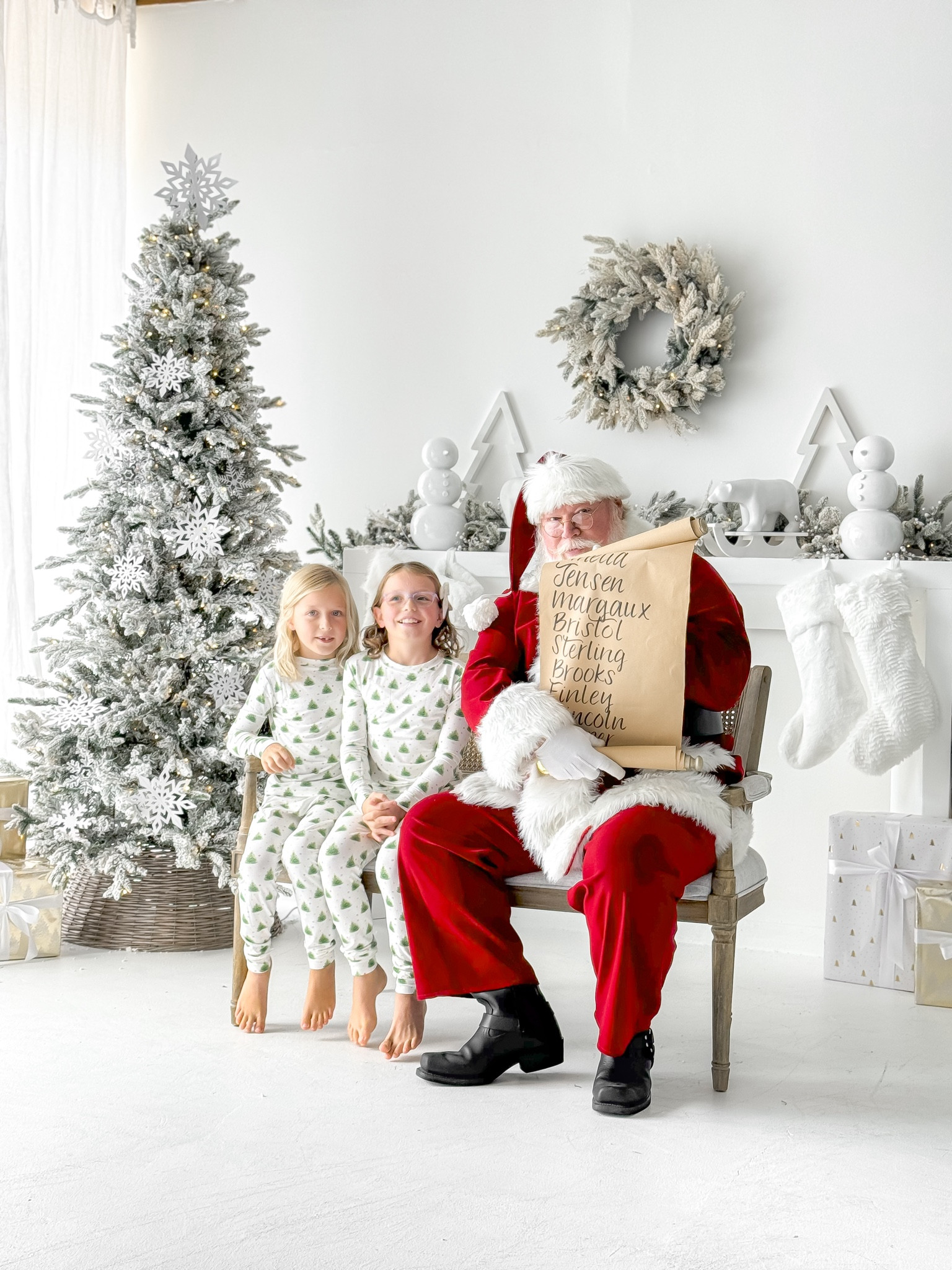 The kids saw Santa today and he showed them they are on the nice list! ❤️🎅🏼 

They wore Plain Jane pajamas for the 5th year in a row ✨🫶🏼. The softest pjs ever and they last years and years!  I hand them down to my nieces and nephews.

#LTKKids #LTKFamily #LTKHoliday