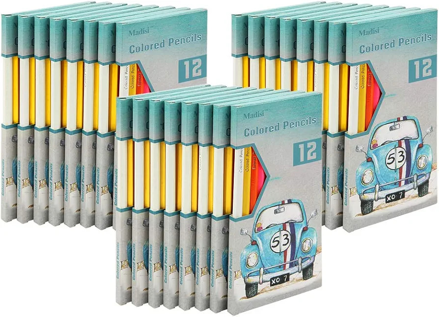 Madisi Colored Pencils Bulk - Pre-Sharpened - 24 Packs of 12-Count - 288 Colored Pencils for Kids | Amazon (US)
