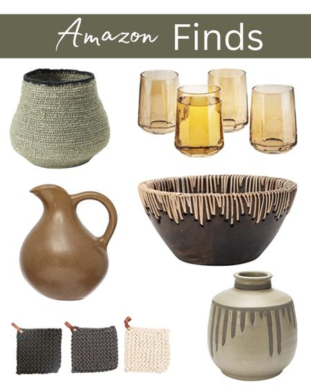 Decor under $50! Vase, decorative bowl, drinking glasses, pot holder, pitcher. 

#LTKSeasonal #LTKfindsunder50 #LTKhome