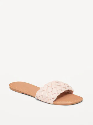 Faux-Leather Puffy Braided Sandals for Women | Old Navy (US)