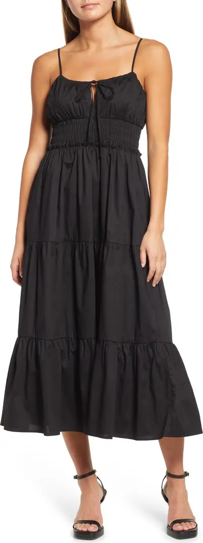 Wisteria Floral Tiered Midi Sundress | Nordstrom