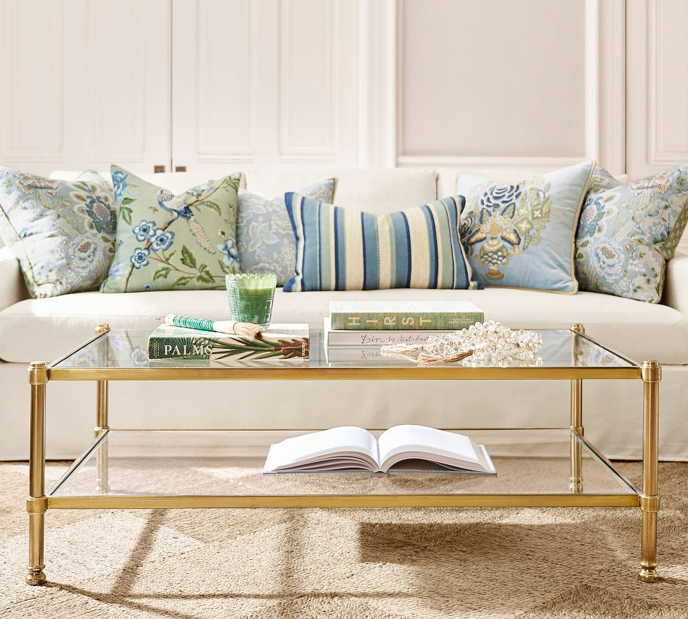 Everson Rectangular Glass Coffee Table (52") | Pottery Barn (US)