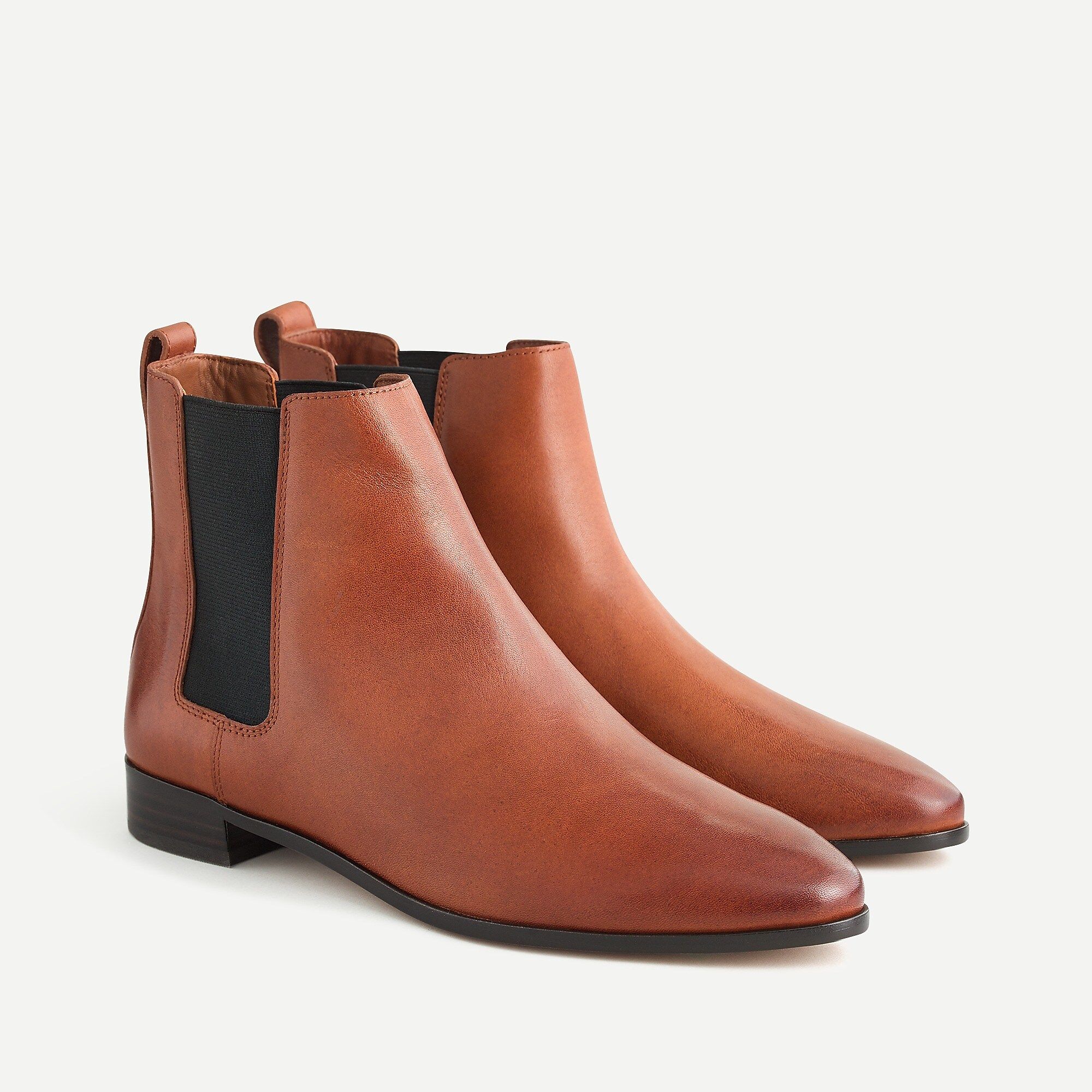 Pull-on Chelsea boots in leather | J.Crew US