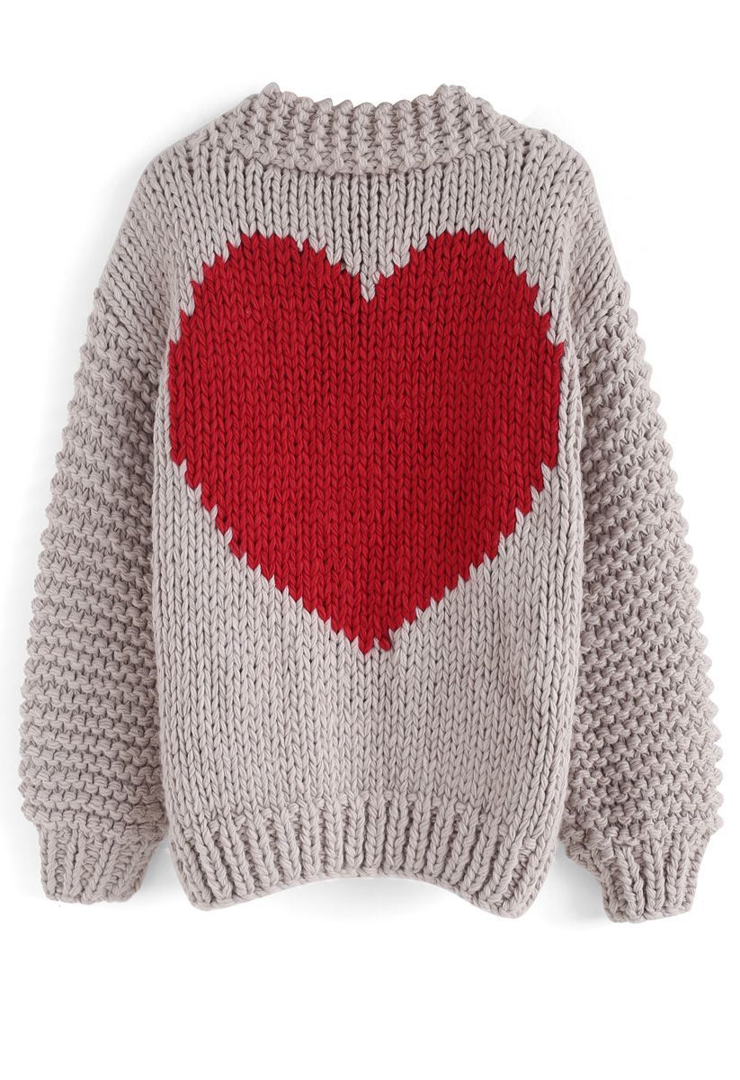 Key to My Heart Hand Knit Chunky Cardigan | Chicwish