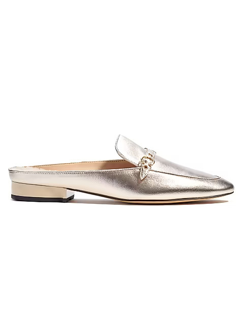Irene Metallic Leather Mules | Saks Fifth Avenue