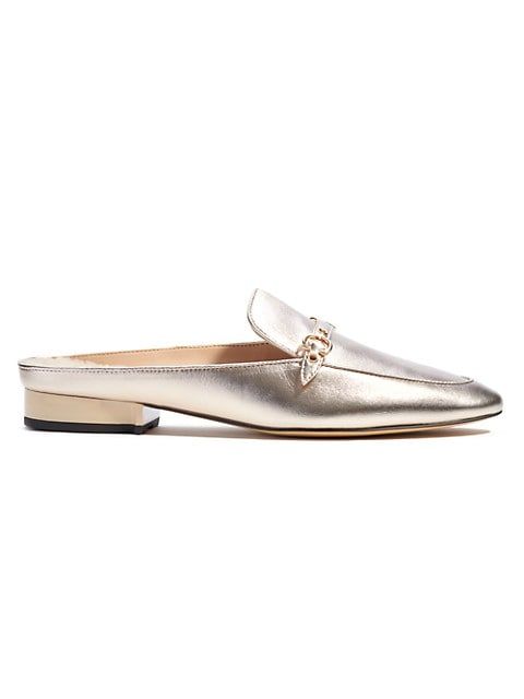 Irene Metallic Leather Mules | Saks Fifth Avenue