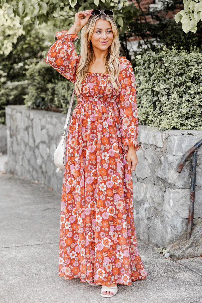 The Rumors Are True Red Smocked Bust Maxi Dress | Pink Lily