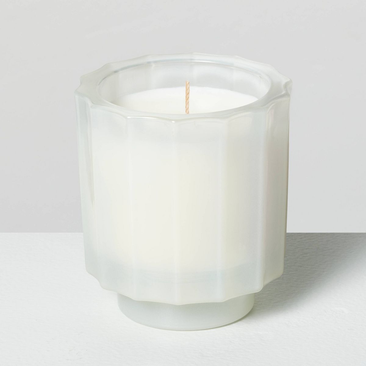 Milky Glass Cypress & Pine Mini Jar Christmas Candle Ivory 4.6oz - Hearth & Hand™ with Magnolia | Target