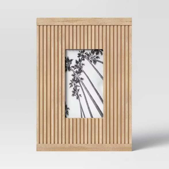 Wood Fluted Frame with Slats Natural - Threshold™ | Target