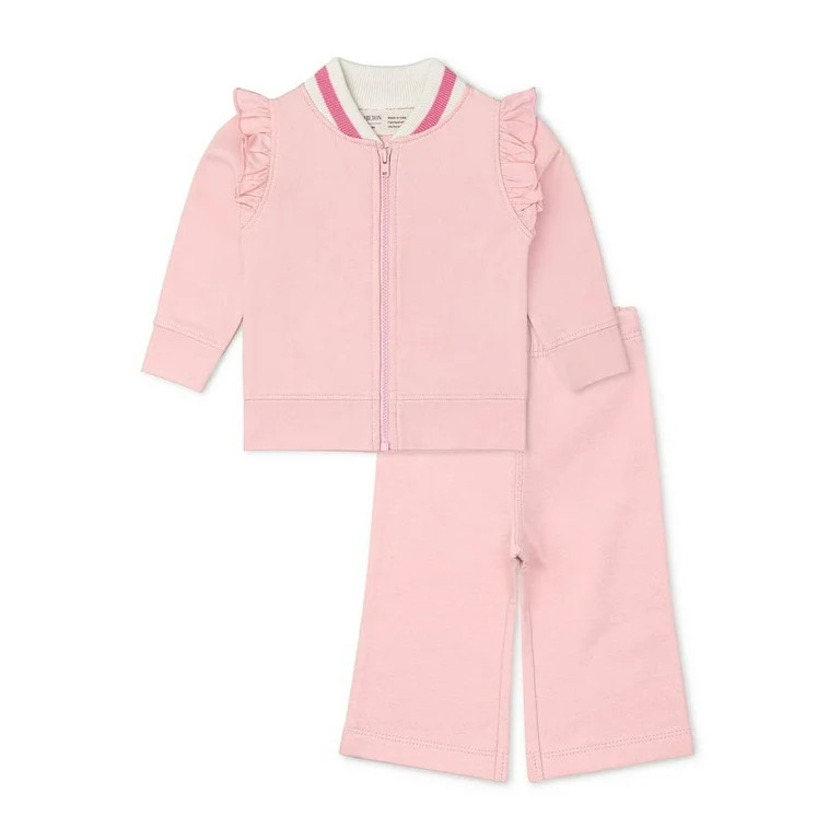Paris Hilton x Monica + Andy Organic Cotton Baby & Toddler Ruffle Sleeve Angel Wing Tracksuit, Si... | Walmart (US)