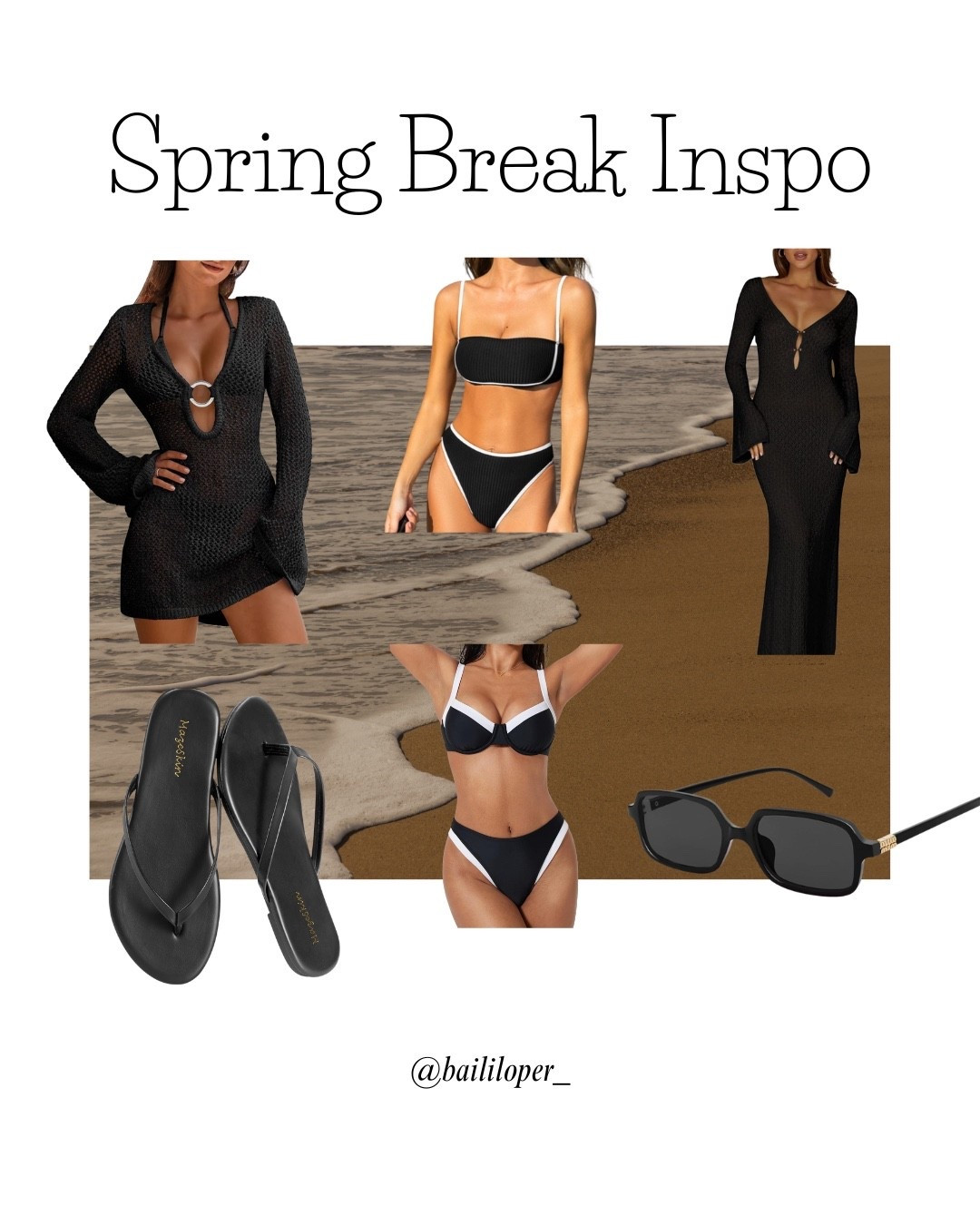 Spring break inspo!🖤 #springbreak #bikini 


#LTKootd #LTKU