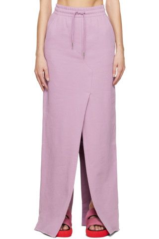 Dries Van Noten - Purple Drawstring Maxi Skirt | SSENSE