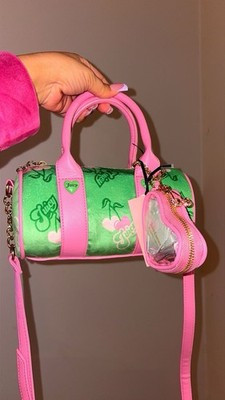Juicy Couture Cherry Gelato Barrel Bag Purse Pink Green | eBay US