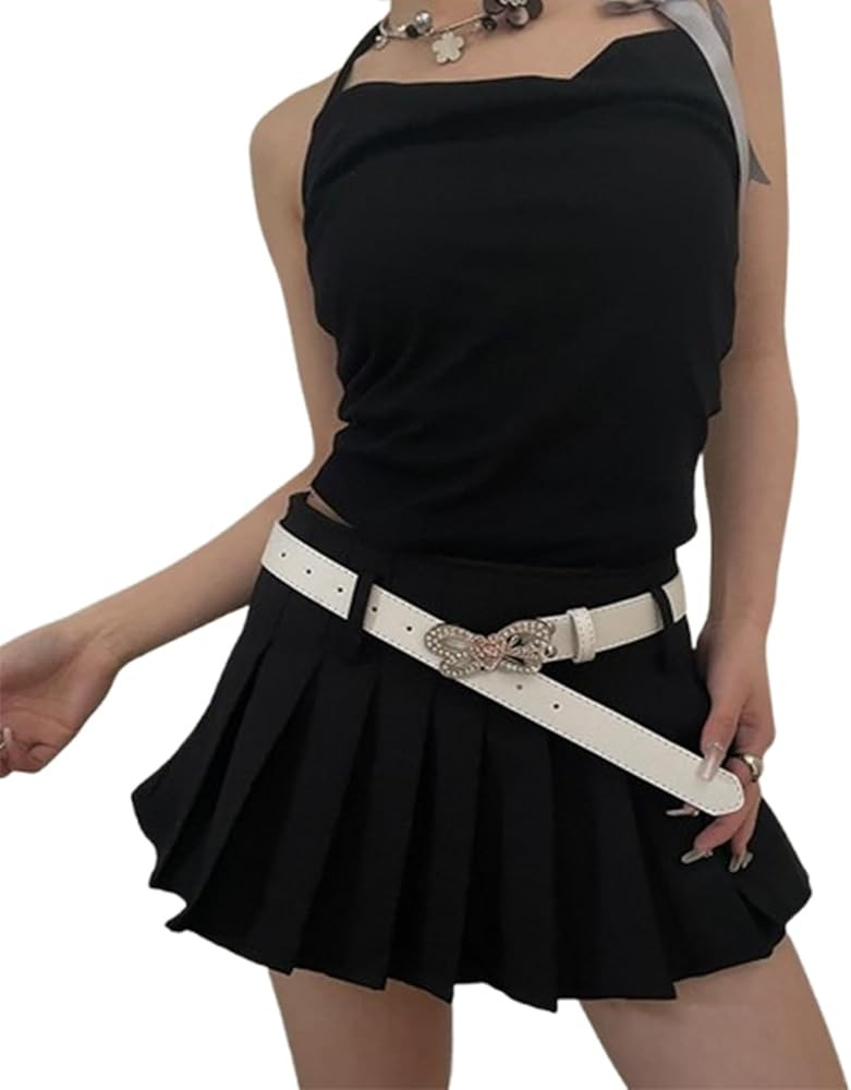 LAOYEFACAI Ledergürtel Damen Schmetterling Punk Y2k Leder Gürtel Damengürtel für Jeans Kleide... | Amazon (DE)