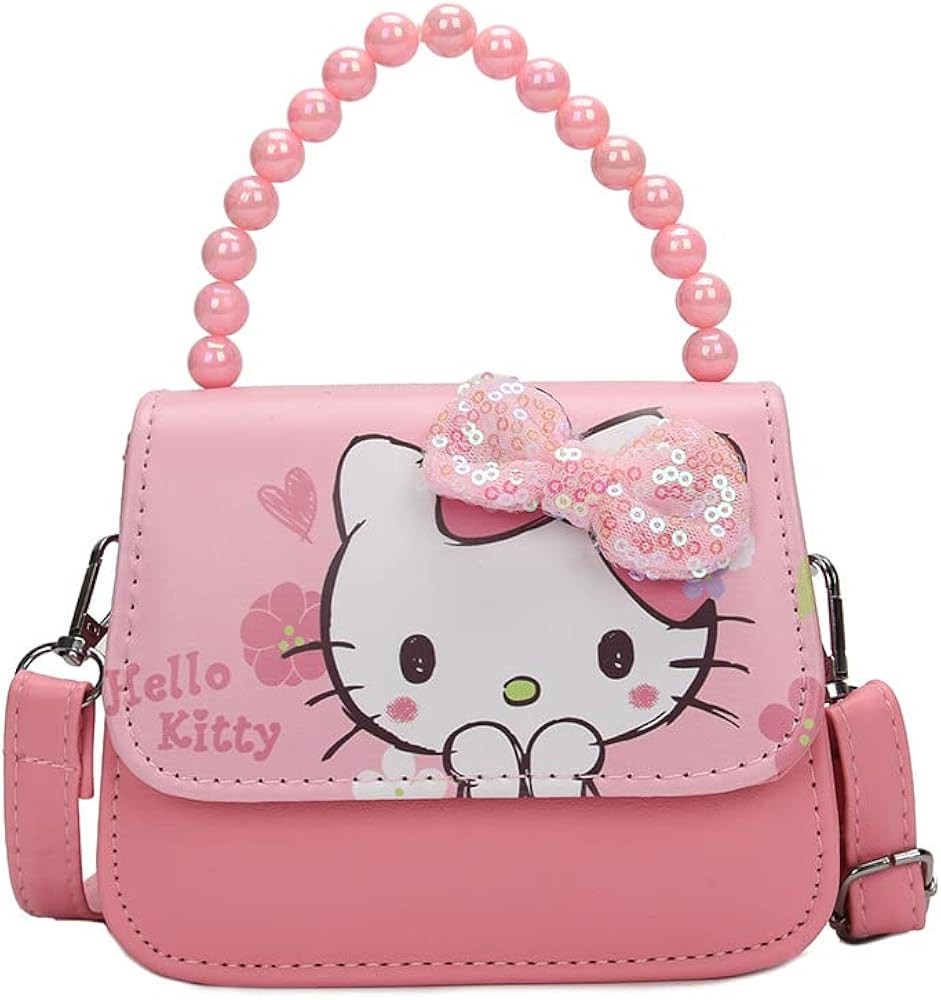 Kids Wallet, Mini Toddler Purse, Cute Crossbody Shoulder Bag for Girls, Cartoon Hello Kitty PU Ha... | Amazon (US)
