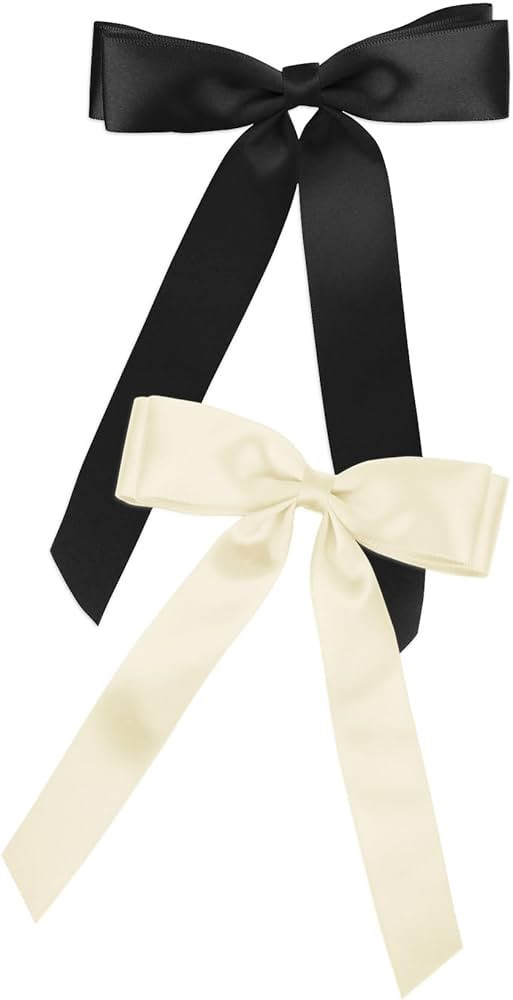 Hair Bow Hair Clips, Christmas Bows Hair Clips for Women, Cream Bow, Black Bow for Hair,Beige Bla... | Amazon (US)