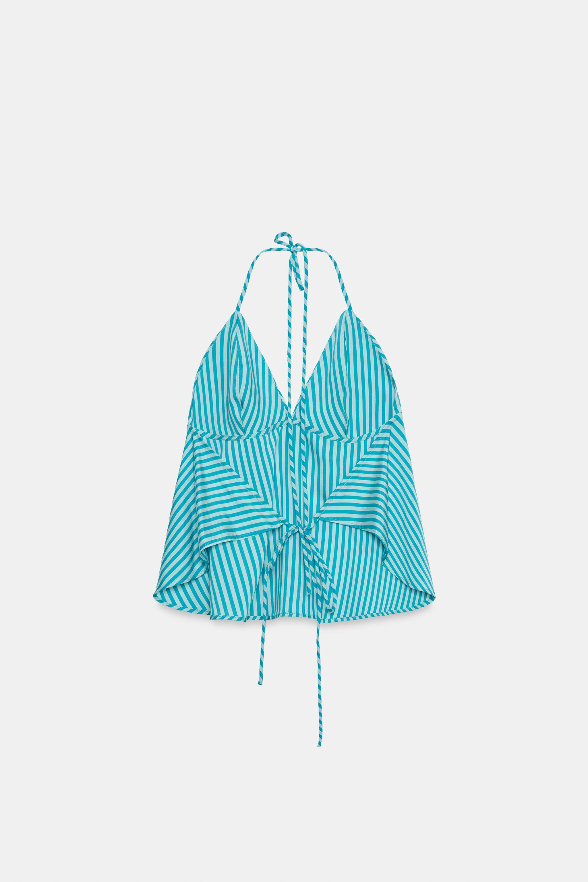 STRIPED OPEN-BACK TOP | Zara UK