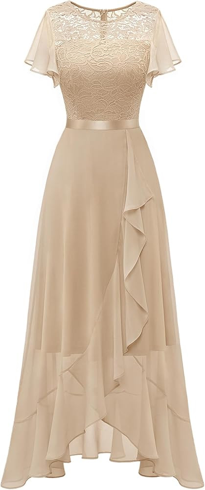 BeryLove Formal Dresses for Women 2025 Wedding Guest with Slit Cocktail Elegant Lace Long Prom Dr... | Amazon (US)