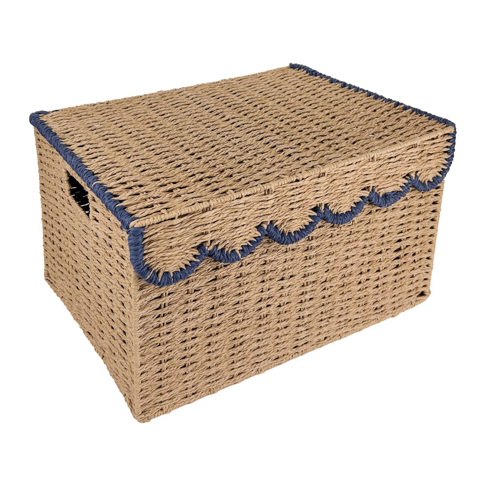 Draper James Paper Weave Scallop Lidded Bin | Kohl's