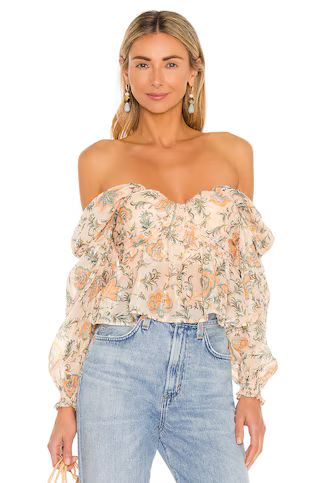 House of Harlow 1960 x Sofia Richie Burna Blouse in Paisley Floral Multi from Revolve.com | Revolve Clothing (Global)