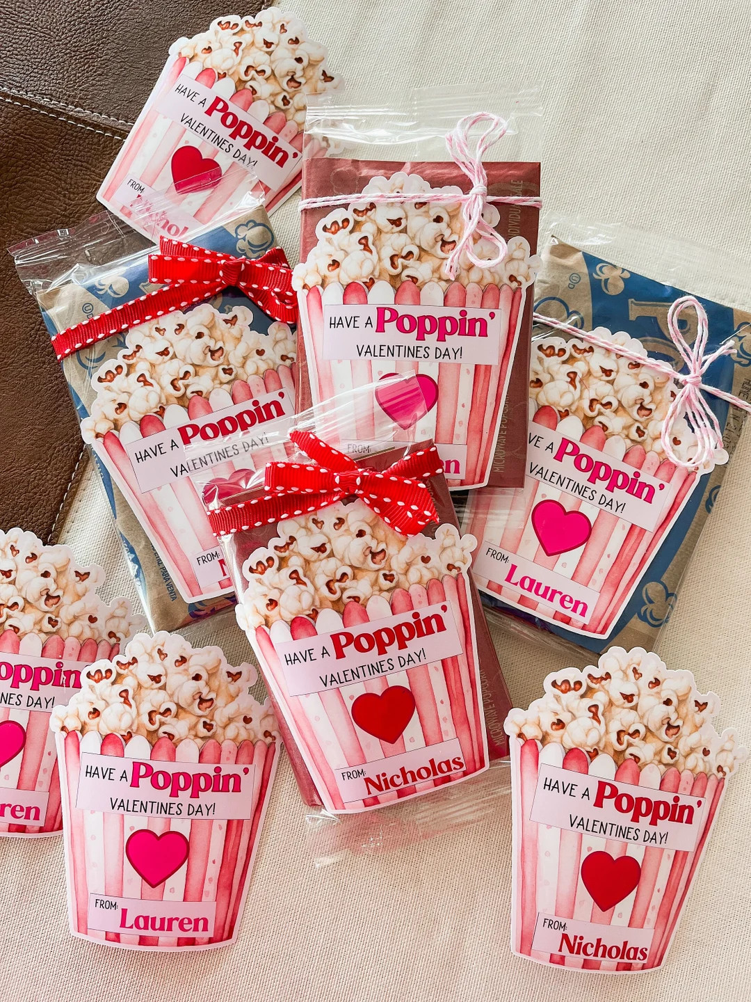 Valentine Popcorn Stickers,valentine's Day Stickers, Boy Girl Kids Classroom Labels, Poppin' Vale... | Etsy (US)