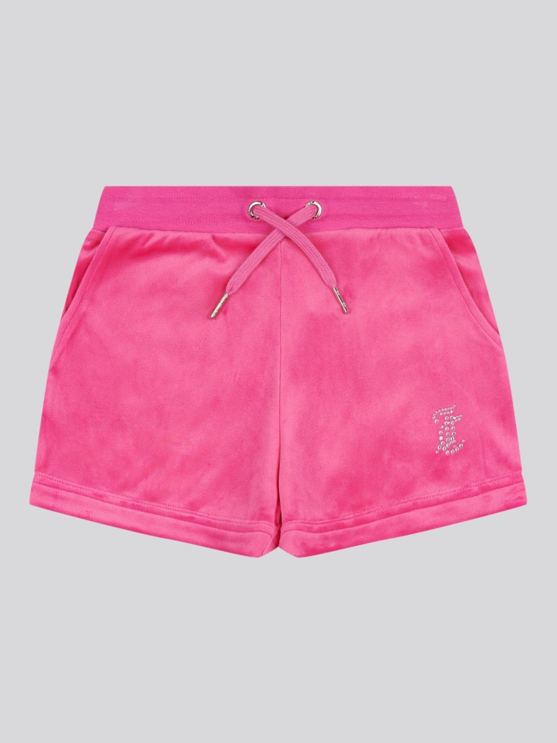 Juicy Couture Juicy Couture Pink Velour Fold Up Shorts | Next US