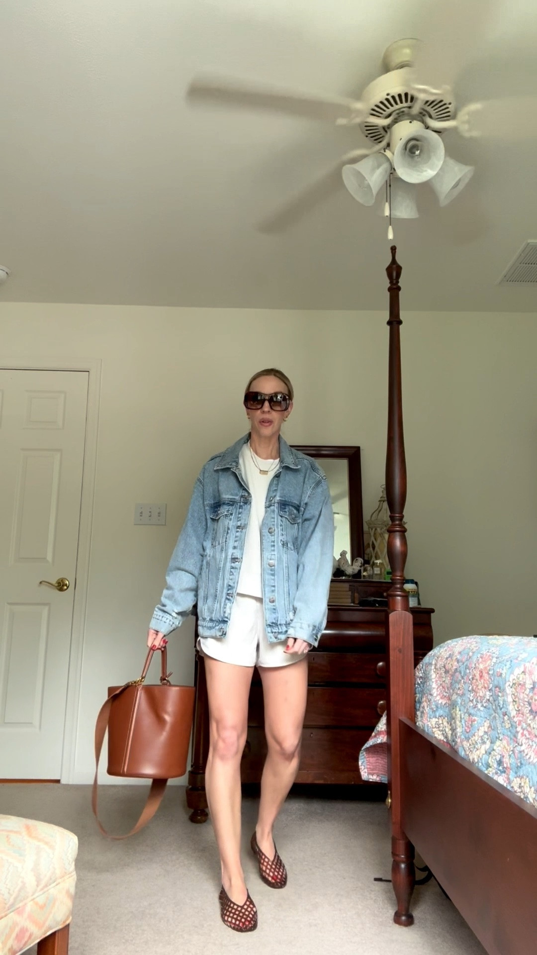 Casual weekend outfit, Amazon matching set (Lulu look-alike!), jelly shoes, oversized denim jacket

#LTKSeasonal #LTKdayinmylife #LTKgrwm