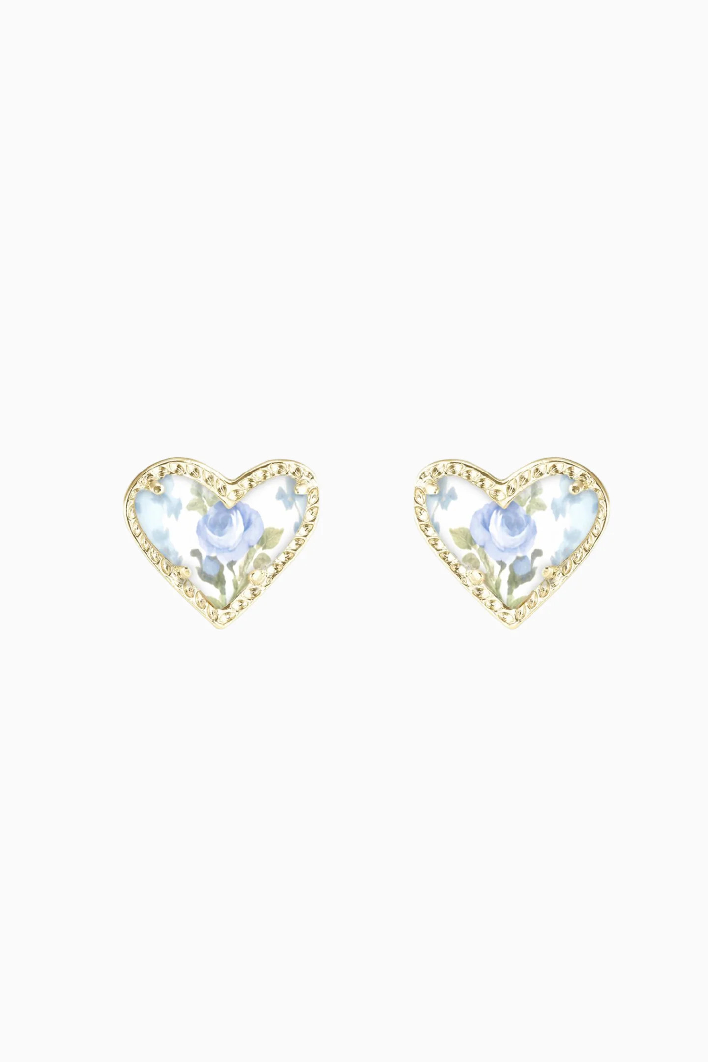 Kendra Scott x LoveShackFancy Ari Heart Gold Stud Earrings | LoveShackFancy