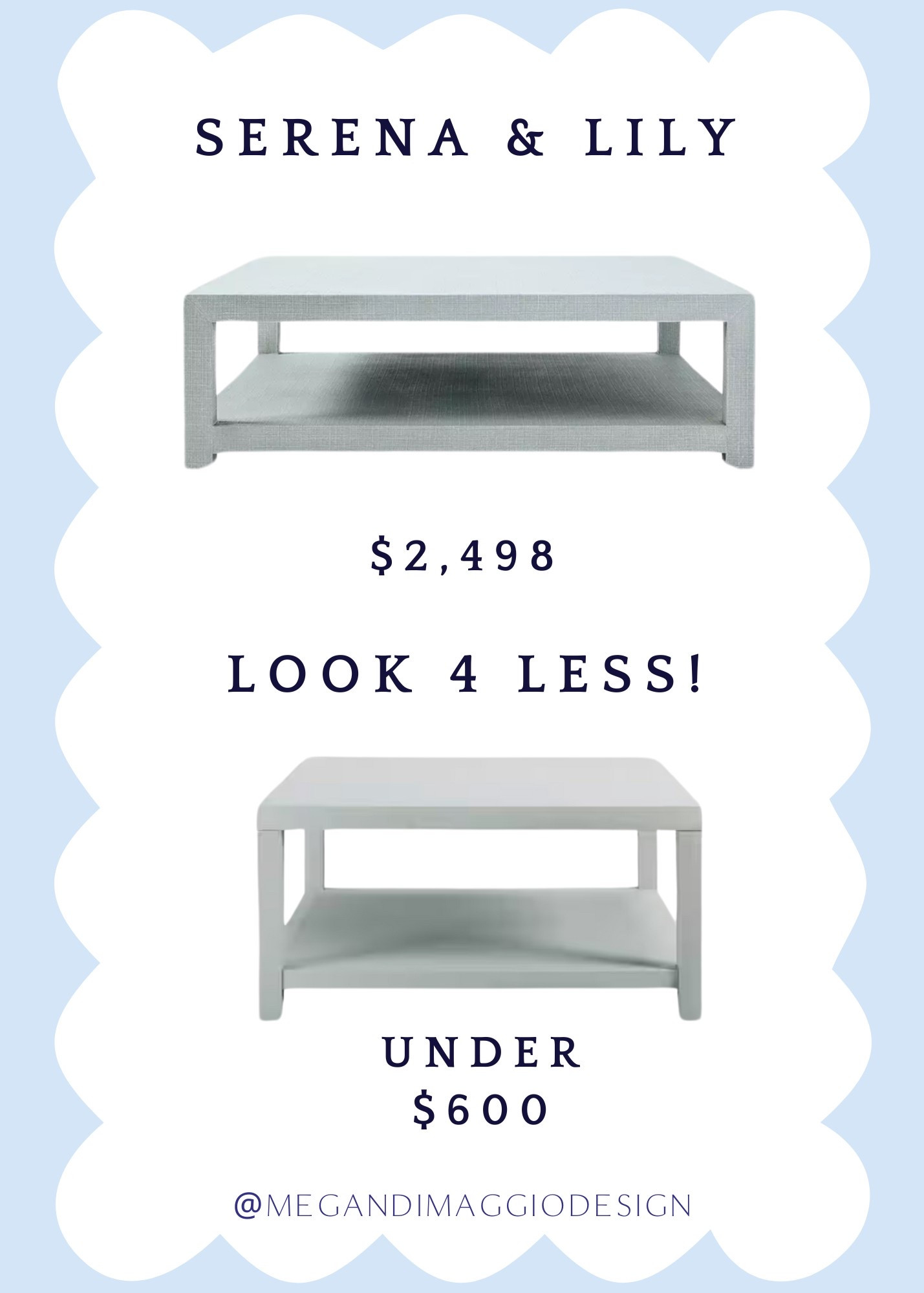 Restock alert on this pretty light blue/grey grasscloth square coffee table!! Compare to Serena & Lily’s Driftway coffee table and save HUNDREDS!! 😍🙌🏻

#LTKSaleAlert #LTKHome