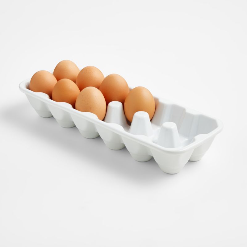 Ceramic One Dozen Egg Crate + Reviews | Crate & Barrel | Crate & Barrel