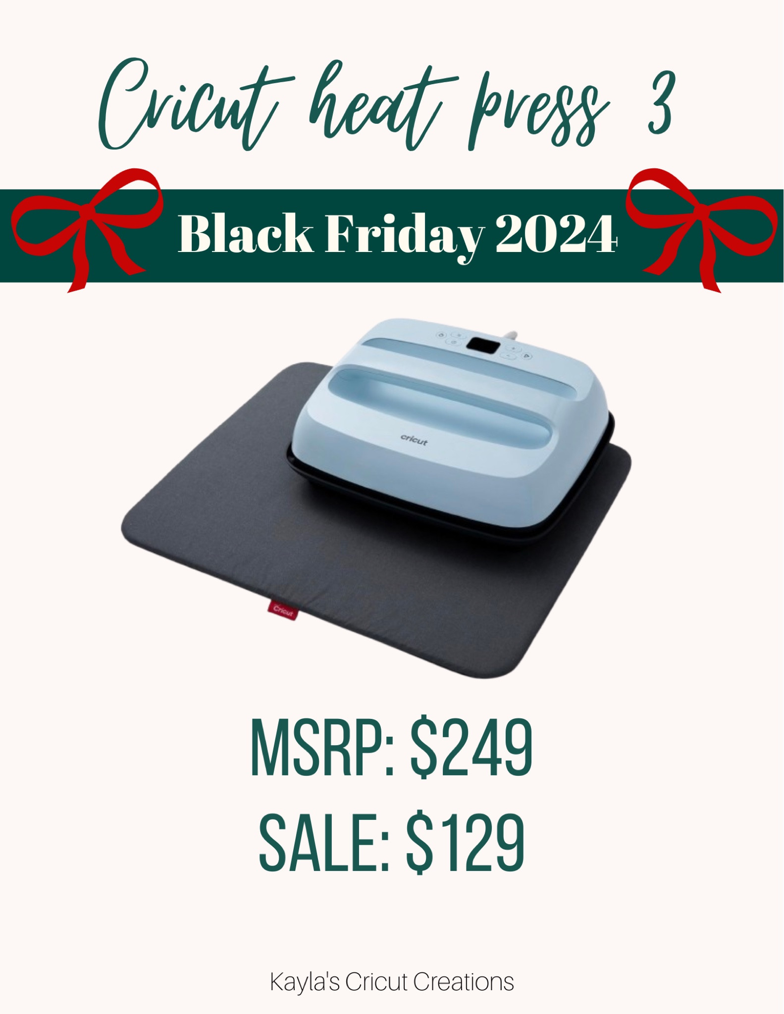Cricut Easy Press 3 is $120 off 

#LTKGiftGuide
