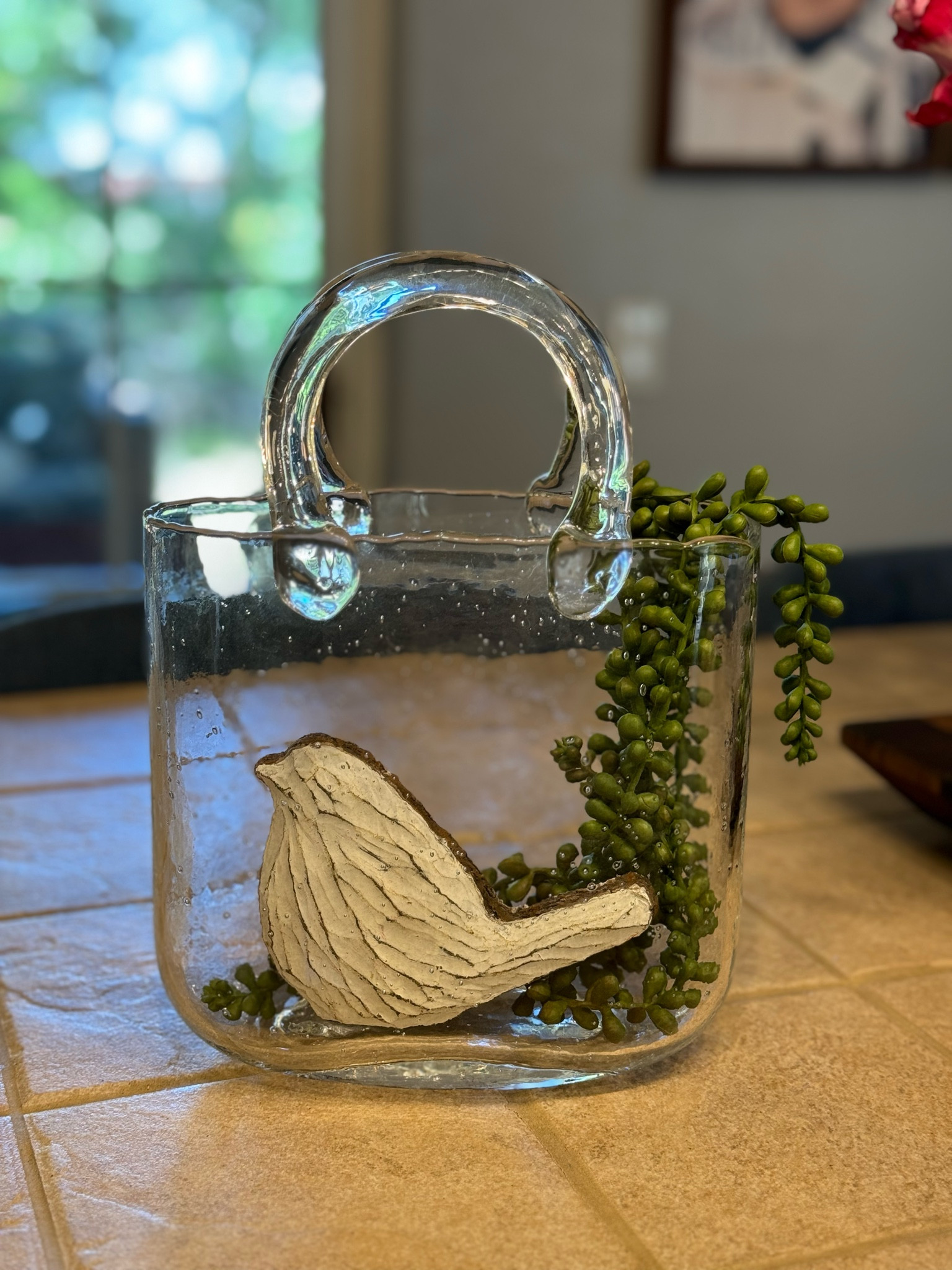 I am a sucker for glass vases that are unique - this may be the most unique one I have ever found!  Looks great decorated or with a few fresh flowers in it!  Love!!!

#LTKhome #LTKGiftGuide #LTKfindsunder50