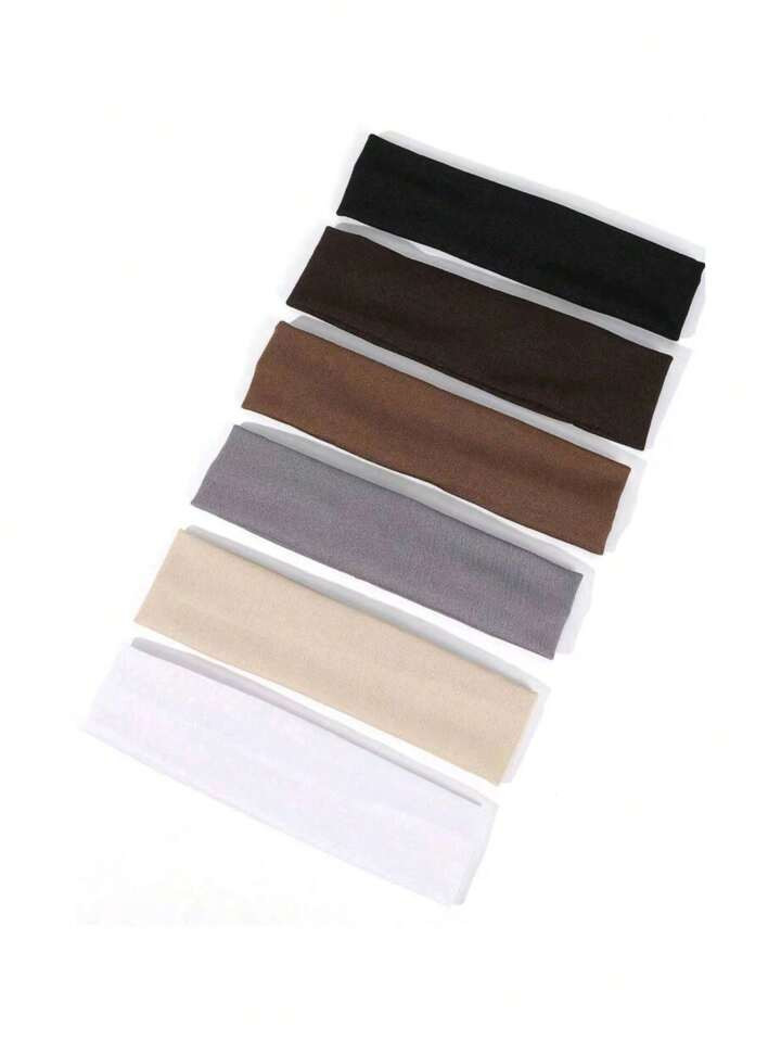 Women's Multicolor Solid Sports Sweat-Absorbent Elastic Versatile Headbands, Casual, Elastic Spor... | SHEIN