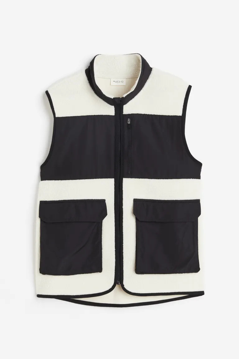 Teddy Fleece Vest - Cream/black - Kids | H&M US | H&M (US + CA)