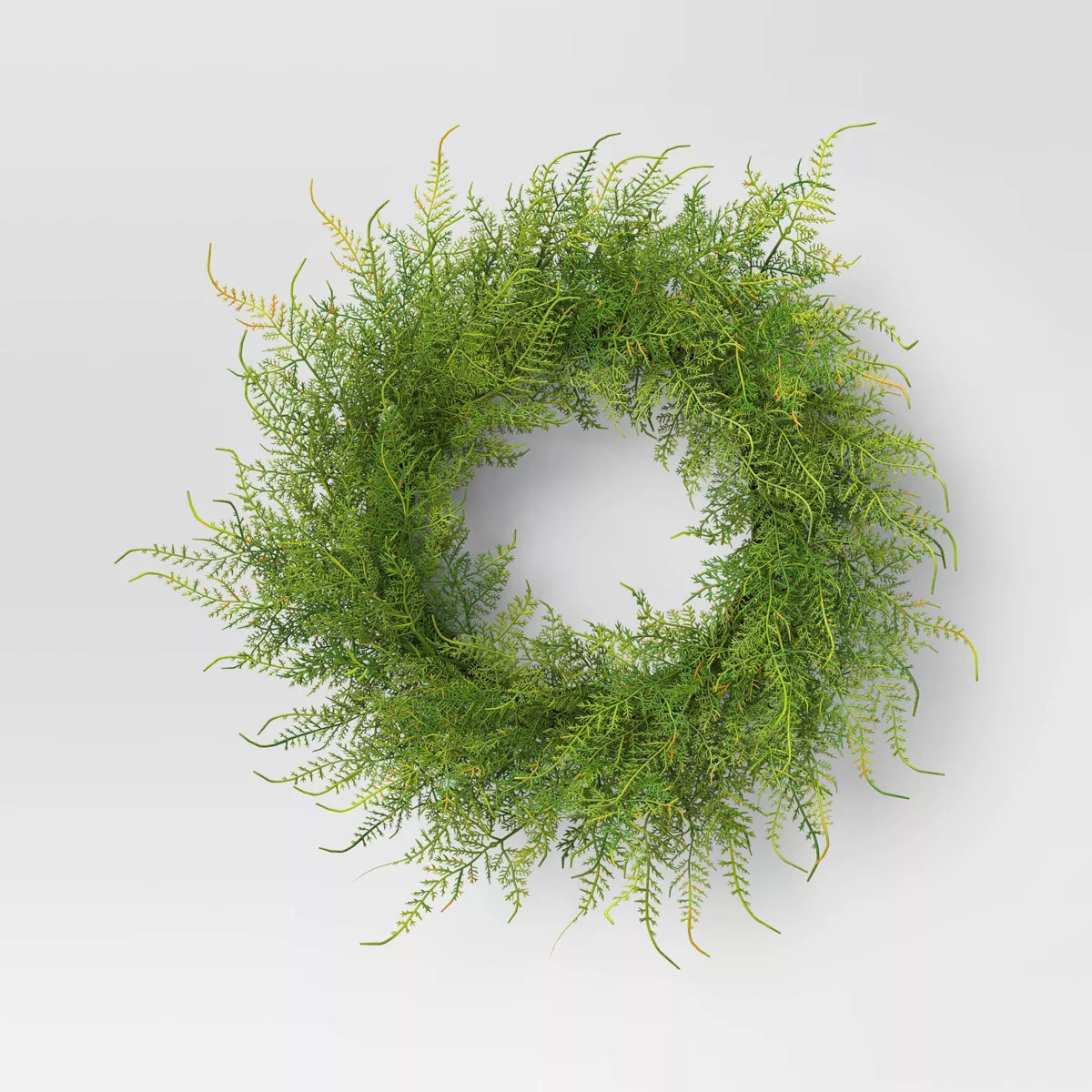 22" Artificial Greenery Wreath - Threshold™: Faux Foliage, Indoor/Outdoor Decor, Unlit Plastic ... | Target