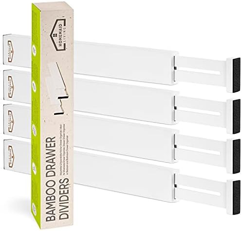Bamboo Drawer Dividers, Adjustable & Expandable Kitchen Drawer Organizer, Ideal for Silverware Drawe | Amazon (US)