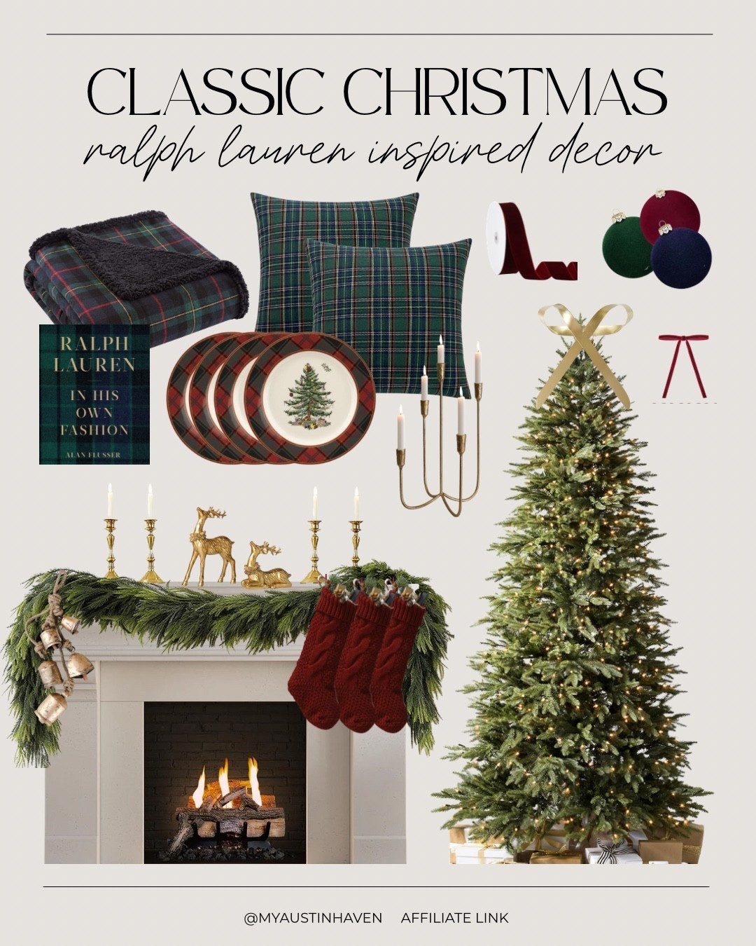 Ralph Lauren inspired Christmas decor ✨🧸🎄 Currently trending, Amazon holiday decor, Christmas decorations, tartan, red, green, traditional, nostalgic, affordable home finds, classic style, Amazon home. 


#LTKFindsUnder50 #LTKHoliday #LTKHome